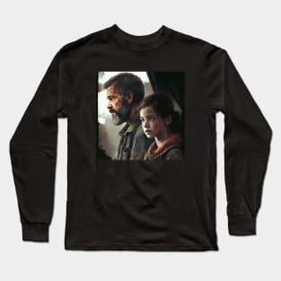 Colourful illustration of last of us Long Sleeve T-Shirt